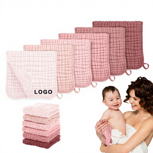 Langes à épaules en mousseline personnalisables avec logo, ultra absorbants, 6 couches, 100 % coton, sûrs et doux, pour garçons et filles, enveloppement corporel doux et délicat pour bébé - Product Image 1