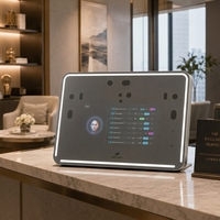 Miroir interactif intelligent portable en alliage d'aluminium avec capteur alimenté par prise, écran tactile et analyse de santé par IA