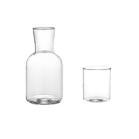 Carafe en verre résistant aux hautes températures, fonctions chaud/froid, design moderne, grande carafe en verre borosilicate