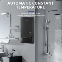 Chauffe-eau électrique instantané multipoint triphasé CE UE 400V 9kW 12kW pour douche centrale