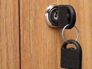 Armoires de rangement modernes en acier marron clair à trois portes avec impression par transfert sur bois et serrure à combinaison, assemblées pour les écoles ou les gymnases - Product Image 2