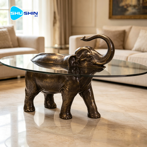 Statua di Elefante in Bronzo Moderna su Misura, Decorazione per Tavolino da Caffè, <span class=keywords><strong>Arredamento</strong></span> per la Casa, Opera in Metallo per Tavolo da Pranzo - Product Image 2