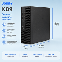 Boîtier PC de bureau mini ITX K09 Slim SFF vertical HTPC, support pour disque dur 2,5'', boîtier d'ordinateur industriel OEM ODM