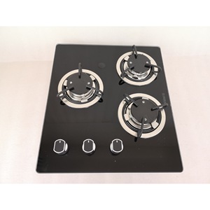 Estufa de Gas de Acero Inoxidable con Vidrio Templado GR-B008 para Autocaravanas, 420*370*70 mm, Accesorio para Estufa de Camping - Product Image 1