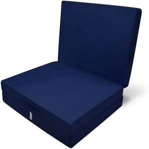 <span class=keywords><strong>Futon</strong></span> 60 x 190 cm, grand lit pliant portable de voyage, bleu foncé, économise de l'espace - Product Image 1
