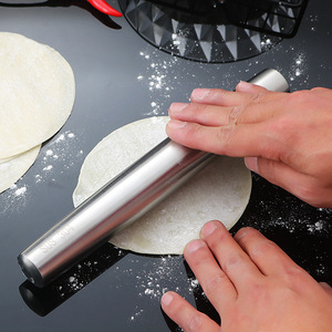 304 Stainless Steel <b>Rolling</b> <b>Pin</b> Small 22.5cm Medium 32.5cm Large 42.5cm For Dough Pizza Baking Kitchen Tool - Product Image 2