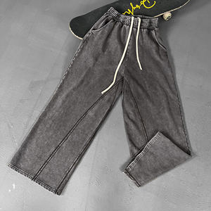 2025 New Arrival American Loose Vintage <b>Pants</b> Streetwear Brand Patchwork Fringed Casual <b>Trousers</b> - Product Image 1