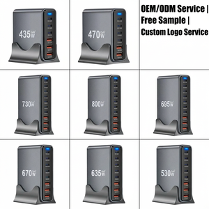 670w רב יציאה 8-יציאה usb gan טעינה מהירה מתאם שולחן עבודה 140w מחשב נייד וטאבלט מהיר - Product Image 1
