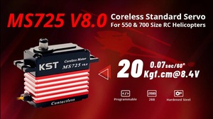 Moteur Servo Numérique KST MS725 V8.0 HV Sans Noyau à Capteur Hall 20Kg Couple Élevé pour <span class=keywords><strong>Hélicoptère</strong></span> <span class=keywords><strong>RC</strong></span> - Pièces de Mise à Niveau et Accessoires - Product Image 2