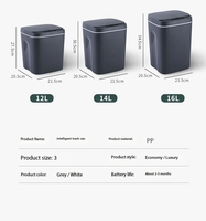 Modèle de charge capteur intelligent poubelle automatique poubelle intelligente cuisine poubelle poussière plastique poubelle