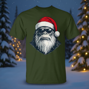 Bigfoot Face Lunettes de soleil Père Noël Noël Xmas Sasquatch T-shirt - Product Image 3