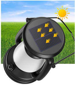 Linternas Portátiles de Camping con Carga <span class=keywords><strong>Solar</strong></span> Retro y Carga Tipo-C con Batería 18650 - Product Image 6