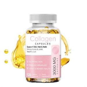 Complément alimentaire pour la peau au collagène, best-seller, Mama Beauty Collagen, capsules molles, 120 unités, dose de <span class=keywords><strong>3000</strong></span> <span class=keywords><strong>mg</strong></span>, soutien des os et des articulations, OEM - Product Image 1