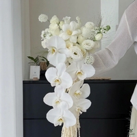 Bouquet de mariée très populaire – Bouquet de fleurs artificielles à tenir en main pour mariage, bouquet cascade goutte d'eau, fleur à tenir pour la mariée