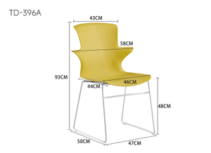 US DELIVERY PRICE Modern Multi-color Plastic <b>Dining</b> <b>Chair</b> Metal Legs <b>Stackable</b> Armless Backrest Minimalist Lightweight Hotel 1 - Product Image 2