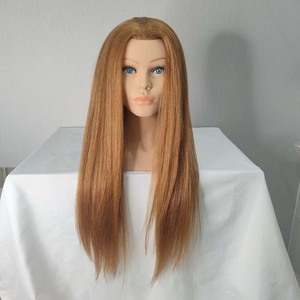 Mannequin <span class=keywords><strong>d</strong></span>'entraînement pas cher pour la coiffure, 100% cheveux humains, ondulés, pour salon de coiffure afro-américain, idéal pour la pratique du tressage et de l'entraînement afro - Product Image 3