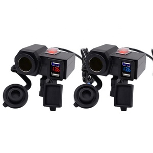 Không thấm nước 12 V động cơ chu kỳ hai cổng <span class=keywords><strong>USB</strong></span> adapter 12 Volt Outlet <span class=keywords><strong>USB</strong></span> C xe máy kép <span class=keywords><strong>USB</strong></span> sạc điện thoại sạc cho xe máy - Product Image 4
