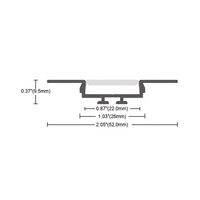 Bande lumineuse Led encastrée en aluminium, 52x9.5MM, pour le plafond de la cuisine