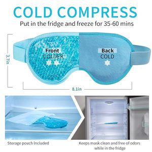 Máscara refrescante para ojos, cuentas de <span class=keywords><strong>Gel</strong></span>, paquete de hielo reutilizable para la relajación del sueño, alivio de ojos hinchados, cirugía de párpados, dolor de cabeza, masaje de migraña - Product Image 3