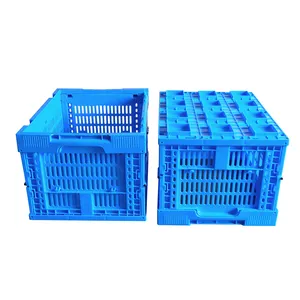 warehouse plastic stacking folding moving crate box for transportation