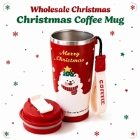 Gobelet de Noël personnalisé 500 ml, portable, sans BPA, en acier inoxydable isolé, ensemble de tasses de Noël, cadeau pour les faveurs de Noël