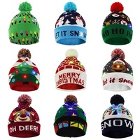 Ting Mingyi Weihnachtsmützen mit LEDs - Gestrickte Beanie-Mütze mit Bunten Blinkenden Lichtern für Feiertage und Weihnachtspartys