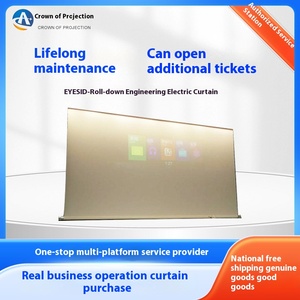 Portable 16:9 Format Roll-Up Electric Soft Curtain Simple Outdoor Projector <strong>Screen</strong> Engineering Folding <strong>Screen</strong> - Product Image 2