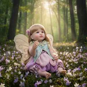 55cm renaissance poupée elfe papillon Simulation bébé poupée unisexe dessin animé jouet en plastique avec des cheveux blonds - Product Image 1