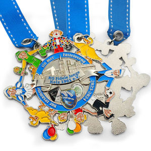 批发锌合金马拉松运动最佳质量嘉年华空白定制3d金属奖牌 - Product Image 5