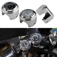 Jam setang motor, aksesori badan pit aluminium jadwal, tahan air 7/8"