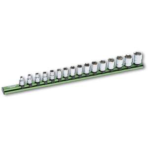 HEYCO 40-70-M Douilles sur rail de douille en aluminium, 16 pièces, 3/8» - Product Image 1