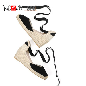 Scarpe estive in stile coreano da <span class=keywords><strong>donna</strong></span> in corda di canapa sandali con <span class=keywords><strong>zeppa</strong></span> e sandali romani casual comodi e traspiranti scarpe <span class=keywords><strong>espadrillas</strong></span> da <span class=keywords><strong>donna</strong></span> - Product Image 3