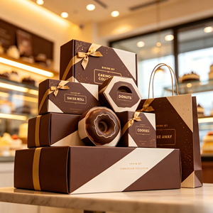 Caja de Panadería Kraft Marrón con Ventana, Caja para Pasteles, Empaque para Donuts, Logotipo Personalizado, Venta al Por Mayor - Product Image 2