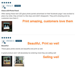 New Arrival DIY thăng hoa khoảng trống gỗ cơ sở Glass Photo Panel với LED cơ sở thăng hoa Led khung ảnh - Product Image 3