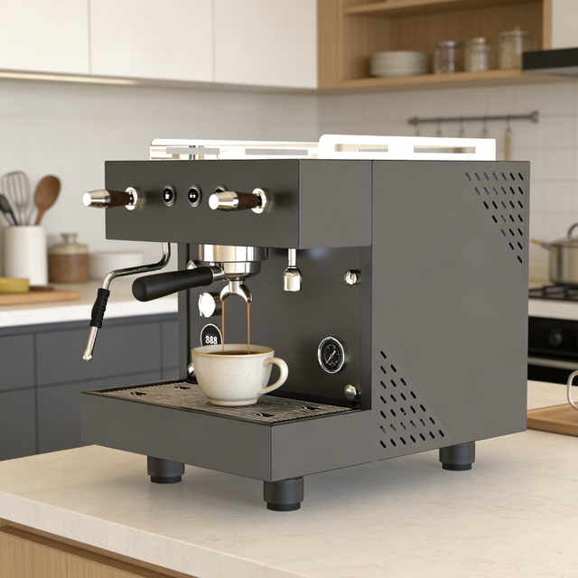 2700W Commercial Espresso Machine 6L Stainless Steel Boiler HX System Fluid O Tech Rotary Pump Gicar Volumetric Coffee Maker