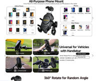 Support universel réglable étanche Ulefone Armor Mount Max, support de tablette à rotation libre à 360 degrés, support polyvalent