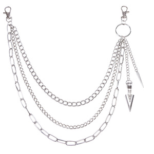 Chaîne de taille multicouche Yueli Hip Hop Punk Metal avec pendentif flèche pour hommes et femmes, accessoire de mode pour le corps - Product Image 5