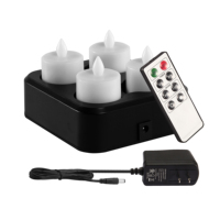 Bougie LED MP04D Base L, à induction, avec télécommande, pour hôtel, multicolore, blanc chaud, taille moyenne, design moderne
