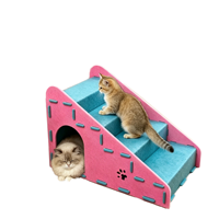 Rampe d'escalier pour animaux de compagnie en feutre durable et respirant, design classique et mignon avec découpes creuses, échelle d'escalade pour usage domestique intérieur