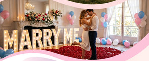 Kit de Letras Luminosas para Propuesta de Matrimonio con Soporte Antivuelco de 3 Pies - Decoración Romántica para Bodas y Aniversarios para Uso en Interiores - Product Image 4
