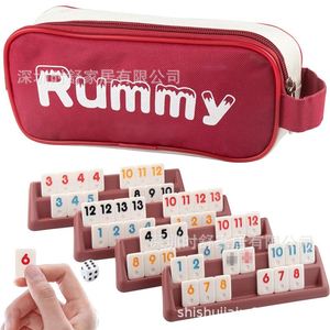 Jeu de Rummy en Mélamine Premium, 106 Tuiles, Édition Voyage de Luxe avec Supports en Bois de Luxe, Livraison Rapide - Product Image 5