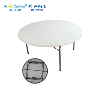 Tables et chaises de traiteur rondes de 63 pouces en gros, vente chaude, tables et chaises en plastique bon marché à louer