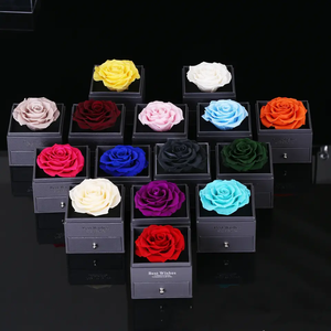 Collar con forma de rosa para mujer, caja de joyería acrílica, regalo de San Valentín - Product Image 2