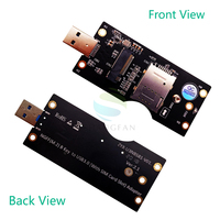 Carte d'extension adaptateur NGFF M.2 Key B vers USB 3.0 avec emplacement pour carte SIM 8 broches pour module WWAN/LTE 3G/4G/5G, compatible SSD M.2 3042/3052