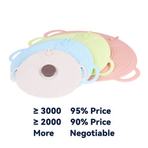 Couvre-ustensiles en silicone à ventouse anti-éclaboussures pour micro-ondes, 4 tailles, avec trou d'aération pour casseroles et poêles - Product Image 1