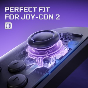 EXtremeRate Clear Atomic Purple Replacement 3D <b>Joystick</b> for Nintendo <b>Switch</b> 2 Joycon - Product Image 5