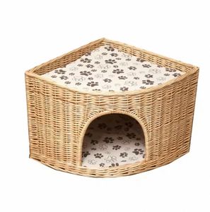 Fatto a mano letto per gatti condominio morbido e confortevole solido in fibra di Rattan Pet mobili per dormire all'ingrosso - Product Image 3