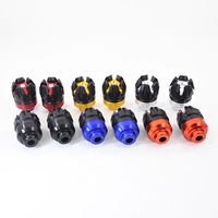 Slider Garpu Depan Sepeda Motor 15mm CNC Aluminium Alloy Pelindung Benturan Sepasang 2 Buah untuk Aksesoris Skuter Moped Sepeda Listrik