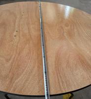 Table de banquet ronde pliable de 120 cm, en contreplaqué, avec structure métallique, meubles de salle à manger durables