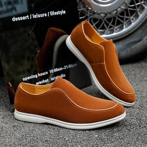 Mocasines de Ante de Oveja Transpirables con Punta Redonda para Hombre, Estilo Slip-on, Tallas Grandes, para Conducir y Ocio, Colección Otoño - Product Image 2
